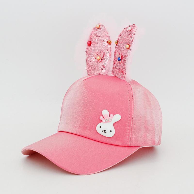 Sequins Cute Rabbit Baseball Cap Boys and Girls Baby Cap Formula Sunscreen Student Sun Hat