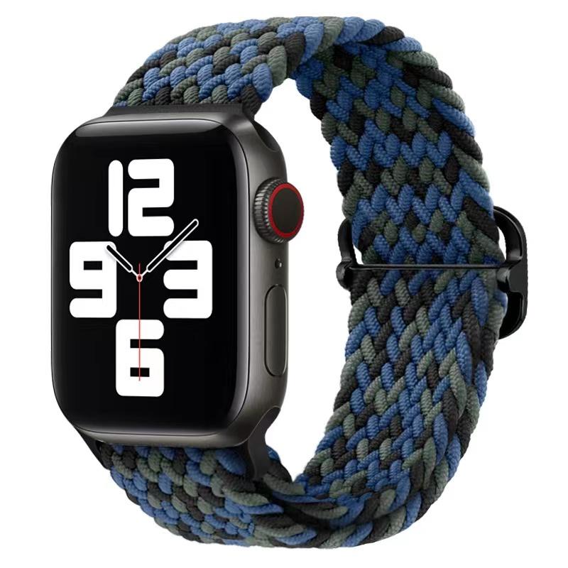 Braided Loop Strap for Apple Watch Band 44mm 40mm 49mm 45mm 41mm 46mm 42 38mm Nylon Bracelet iWatch Series Ultra 10 9 8 7 6 5 SE