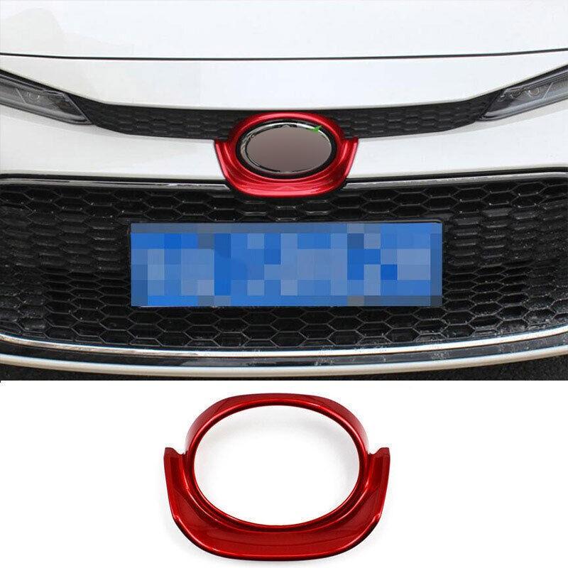 For Toyota Corolla 2020-24 Gloss Red Front Mesh Grill Emblem Badge Frame Trim 1P