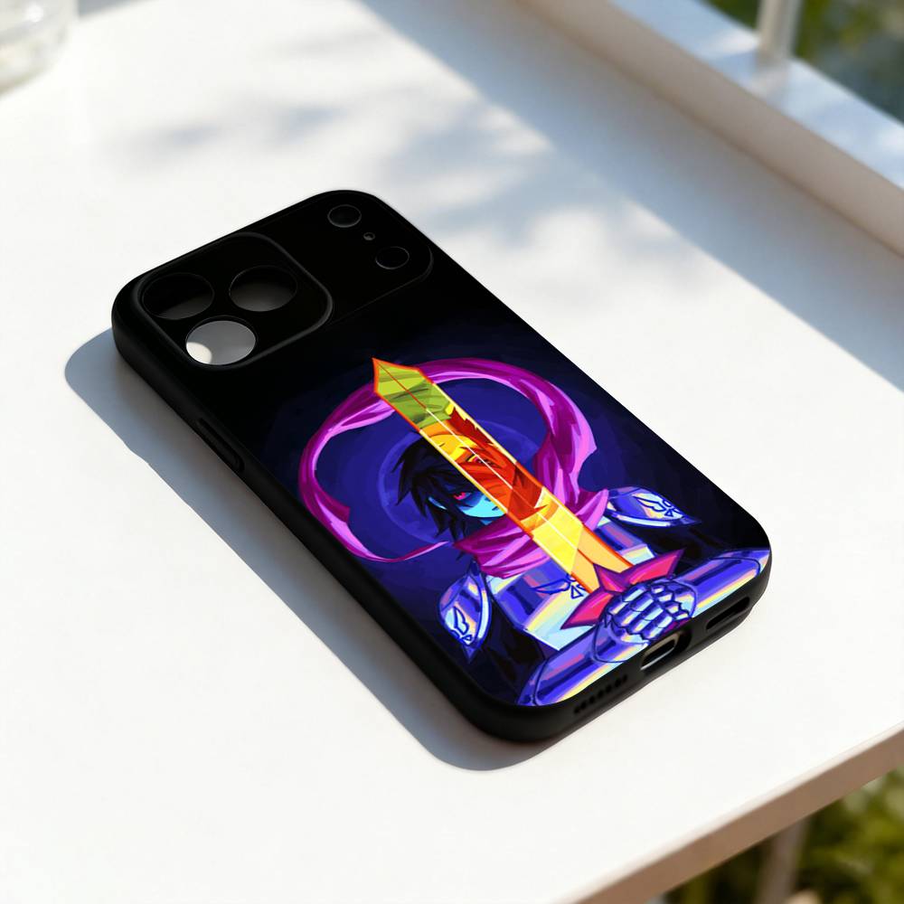 

D-Deltarune Kris Game Cool Phone Case Silicone Black Soft For iPhone 17,16,15,14,13,12,11,Pro,Max,Plus,E,SE4,Air,Mini iPhone16plus