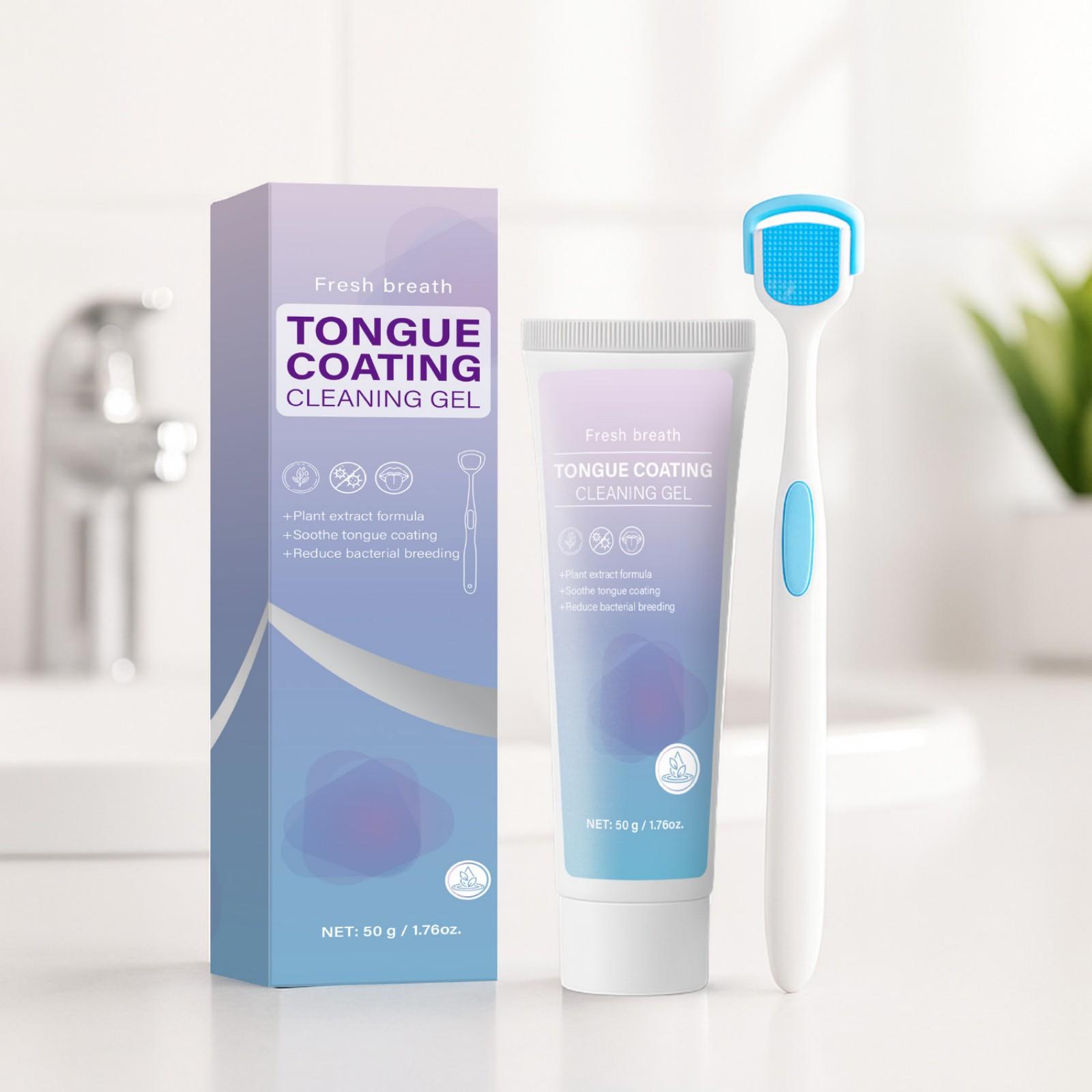 Гель для чистки языка 50г с очистителем языка One Size