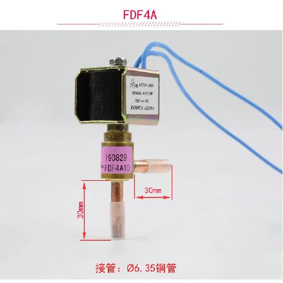 1 PIÈCE Vanne Solénoïde 2 Voies Angle Droit FDF-2A/FDF-6A/FDF-8A /FDF-11A Normalement Fermée Pour Climatisation Machine à Glace Dégivrage