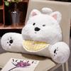 Universal Car Headrest Neck Pillow Plush Dog Cute Cartoon Comfortable Waist Pillow Vehicle Supplies Car Seat Accessorie Office Chair Sedentary Cushion