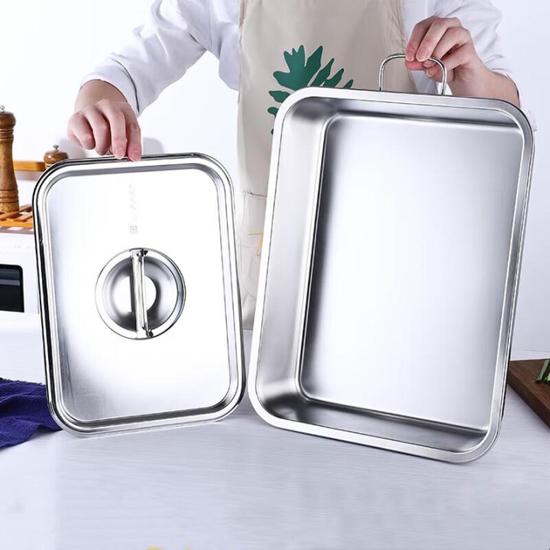 Food Grade Stainless Steel Rectangular Basin with Handles