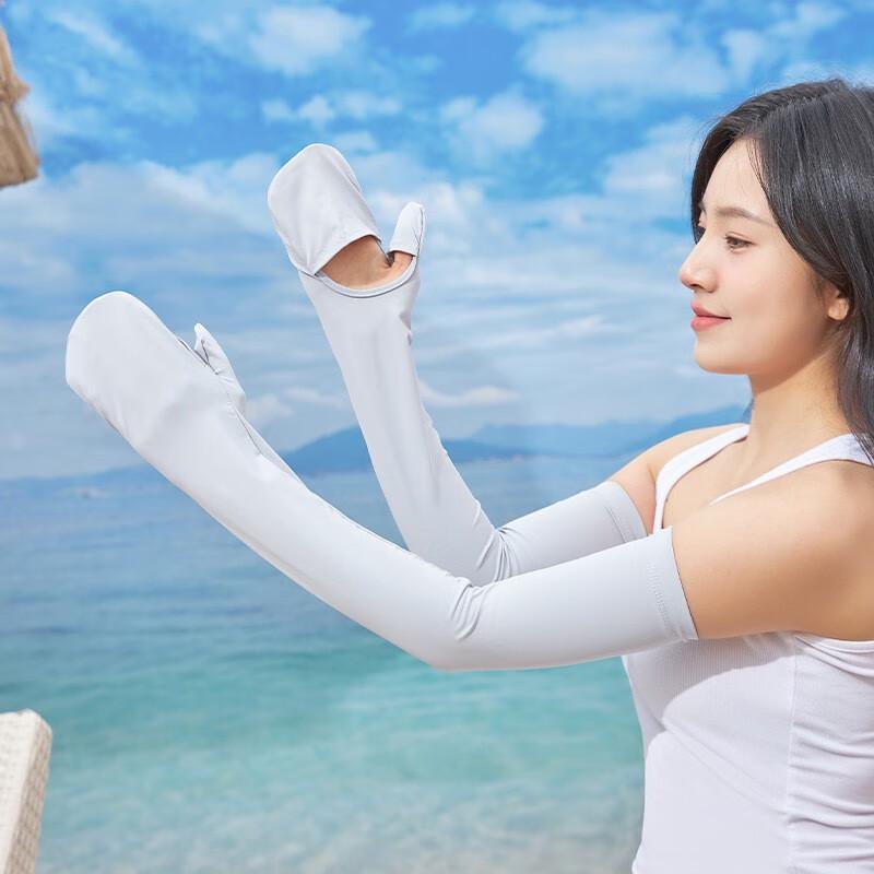MEET SUNNY Women s Sun Protection Ice Silk Arm Sleeves One Size