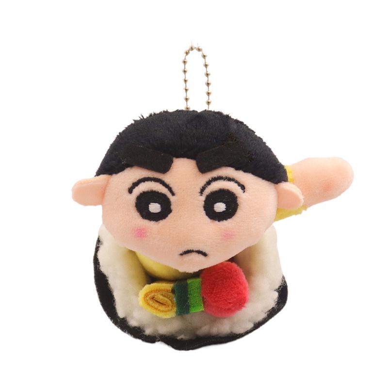 Adorable Cartoon Crayon Shin-chan Plush Keychain Toy Sushi Roll Shin-chan