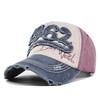 Three-dimensional 1962 embroidered baseball cap patch washed and distressed stereo embroidered duck tongue ancient sun hat cotton
