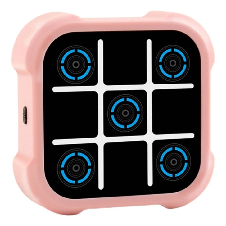 Educational Game, Electronic 4 In 1 Handheld Puzzle Game Toy Travel Noughts and Crosses Game Board Game for Kids Adults