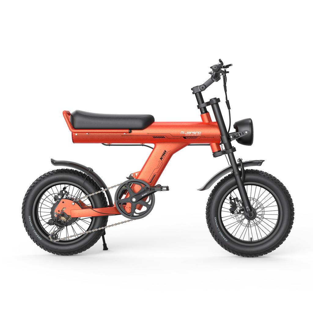 JANSNO X90Y Elektrorad für Erwachsene 750W 48V 25AH Versteckte Batterie 16" Dicke Reifen Doppelte Federung Off-Road All-Terrain E-Bike