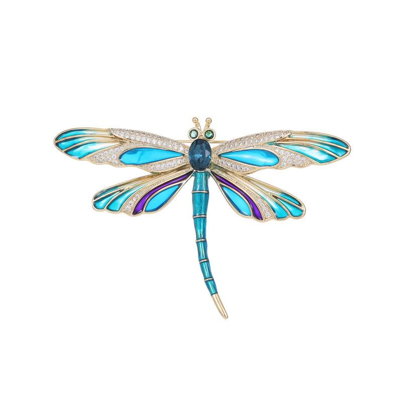 Enamel Dragonfly Brooch Female Elegance Temperament Insect Corsage Niche Design Pin Suit Accessories
