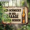 2D Flat - 1pc Vintage Aluminium Beer Sign | Metal Wall Decoration, Humorous Garage, Bar, Man'S Room Decor, Perfect Father'S Day Gift, Multipurpose