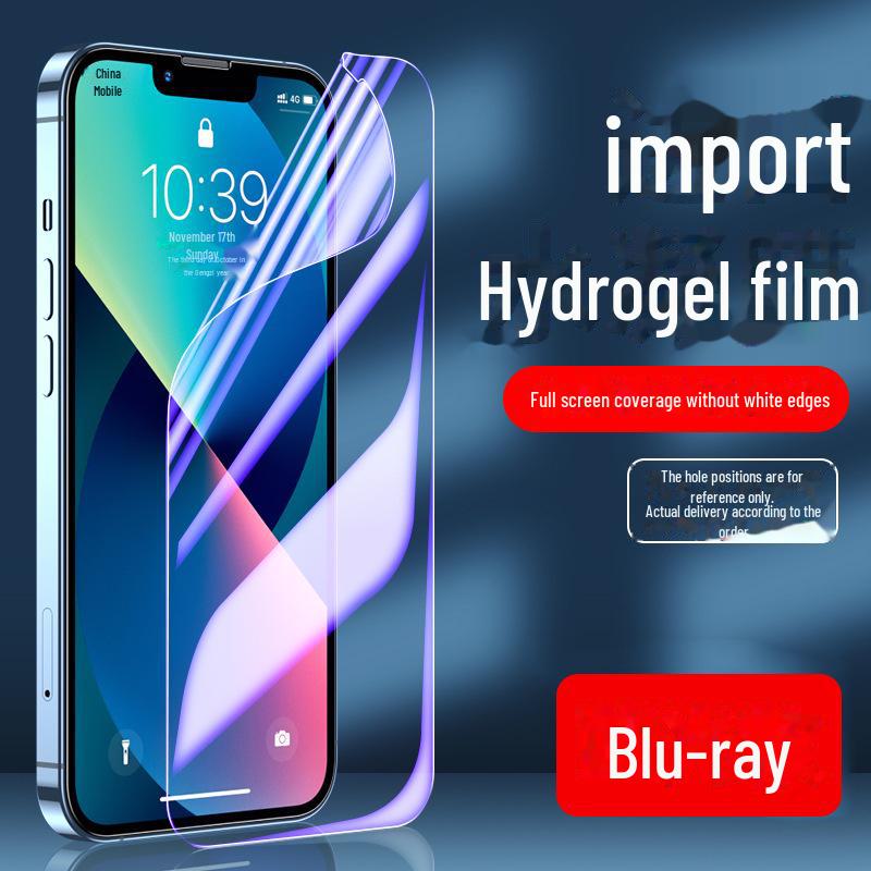 Hydrogel Anti-Peep Blue Light Protective Film for iPhone 11 Pro Max, XR, 12, 13, 14, 7, 8.
