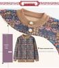 Women's Fleece-Lined Knitted Cardigan - Warm Autumn Winter Jacket for Elderly Ladies