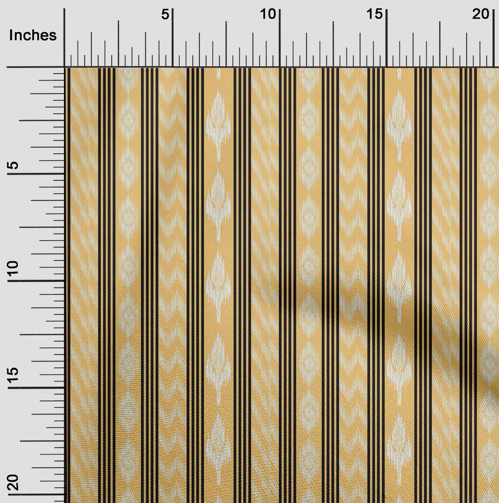 oneOone Cotton Flex Fabric Stripe Ikat Decor Fabric Printed BTY 40 Inch Wide