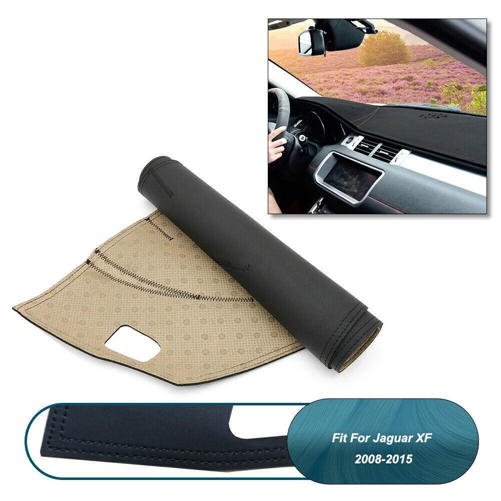 Leather Car Dashmat Dashboard Cover Non-Slip Dash Mat For Jaguar XF 2008-2015