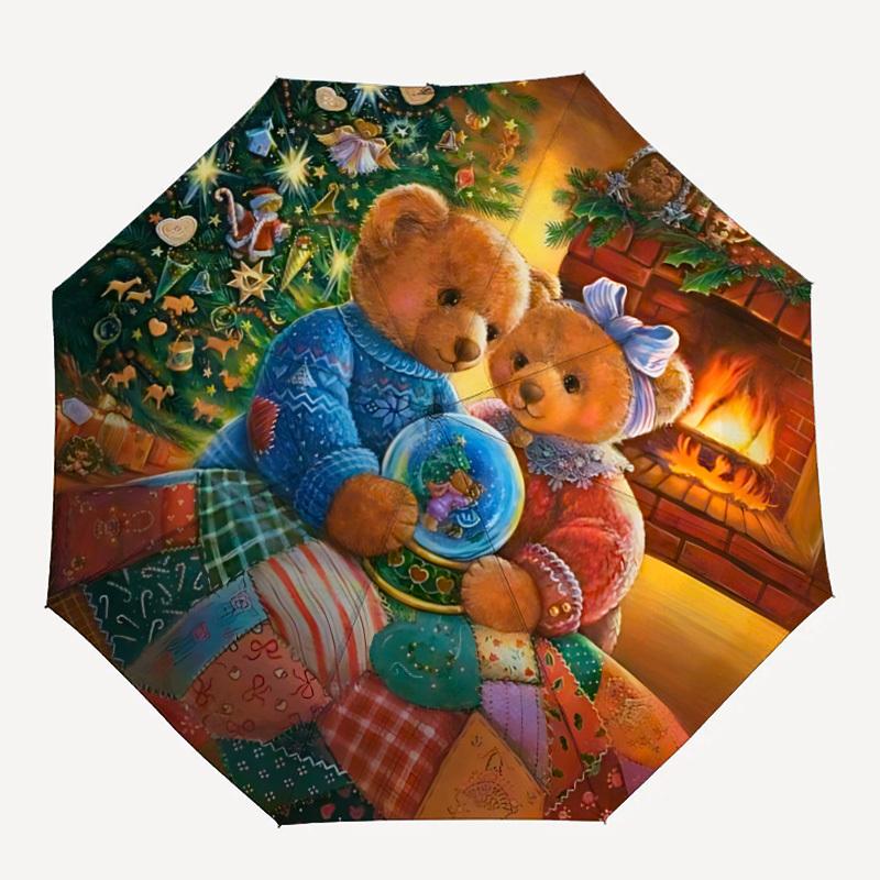 1pc Bears Automatic Open/Close Umbrella - Compact Travel Umbrella, Gift for Birthday, yy251208113