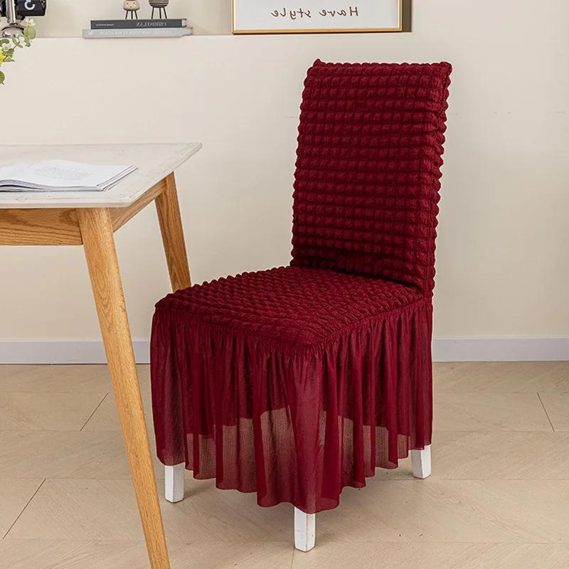 1pc Hot-selling European Style Chair Bubble Wrap Chair Cover Dining Table Backrest Cover Chair Cover for Living Room
