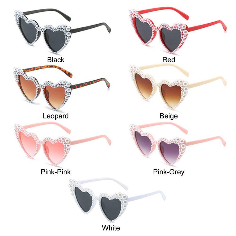 UV400 Cat Eye Eyewear Heart-shaped Shades Trendy Beach Party Sun Glasses  for Women & Men