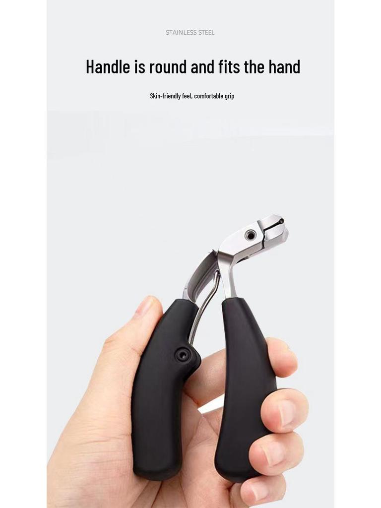 Curved Large Opening Nail Clipper with Anti-Splash & Storage