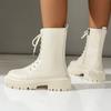 Europejskie i amerykańskie jesienno-zimowe krótkie buty 2025 nowe białe platformowe duże rozmiary damskie buty botki Martin damskie duże rozmiary 41 buty damskie