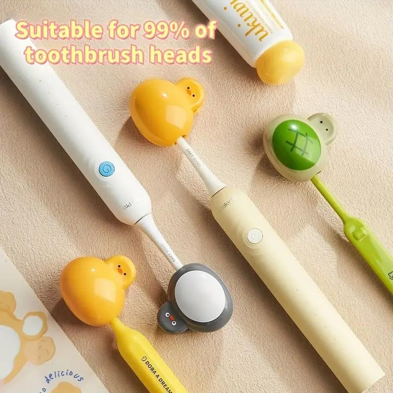 Toothbrush head protective cover storage clip home portable travel electric toothbrush dust cap cover cartoon storage box
