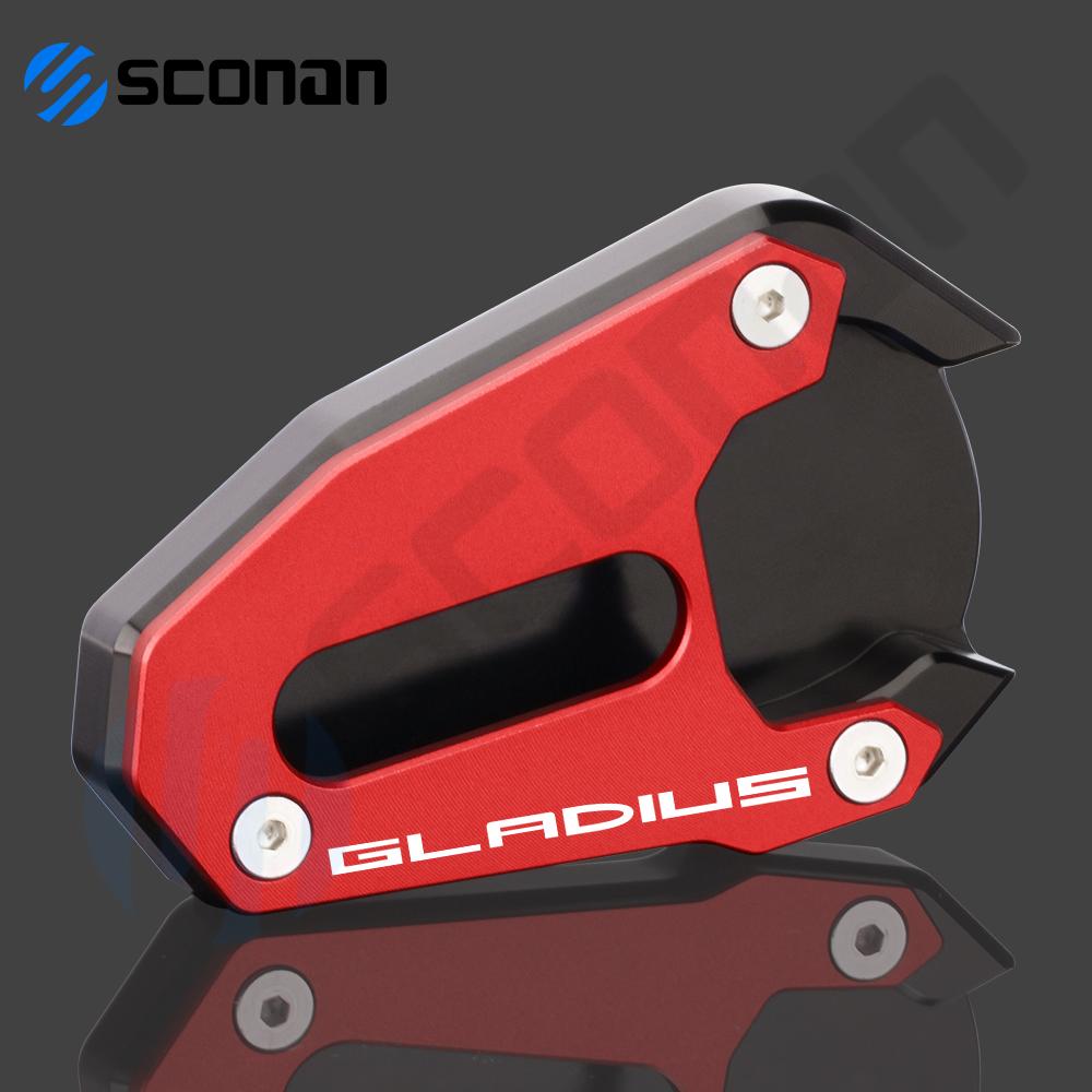 Motorcycle Side Stand Pad Plate Kickstand Enlarger Support Extension Pad For SUZUKI Gladius SFV 650 SFV650 2009 - 2016 2017