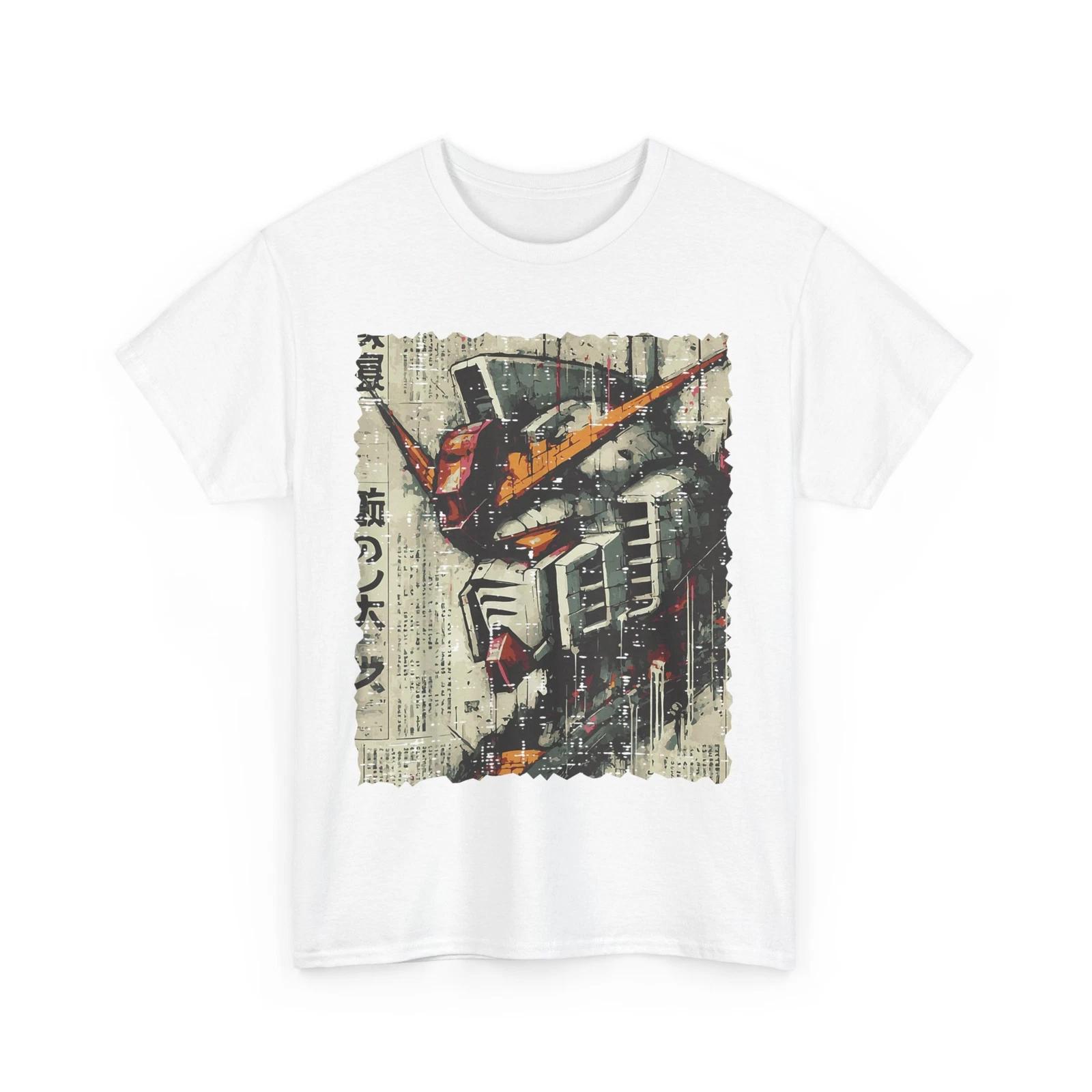Japanese Mecha Robot Head Anime Art Vintage T-Shirt 4XL