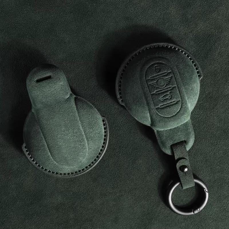 Wildleder Kunstleder Autoschlüssel Hülle Abdeckung Für Mini Cooper R56 Countryman Clubman One R57 R58 Cabrio R60 R61 Serie Schlüsselanhänger Schutz