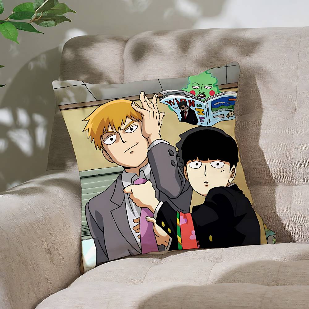 Funny A-Mob Psycho-S 100 Pillow Case Cushion Cover Soft Cute Throw Pillow Case For Car Sofa Pillowcase Polyester With Zipper