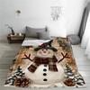 1 Stück Decke Weihnachtsbaum Schneemann Druck Glatte Flanelldecke für Zuhause Wohnzimmer Schlafzimmer Dekoration Neujahr Weihnachtsgeschenk
