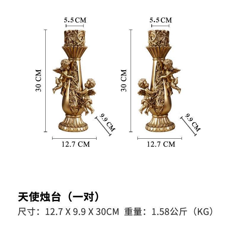 

Смоляной Подсвечник Европейский Золотой Узор Папоротника Ремесла Имитация Дерева Резная Свеча Настольные Украшения Домашний Декор