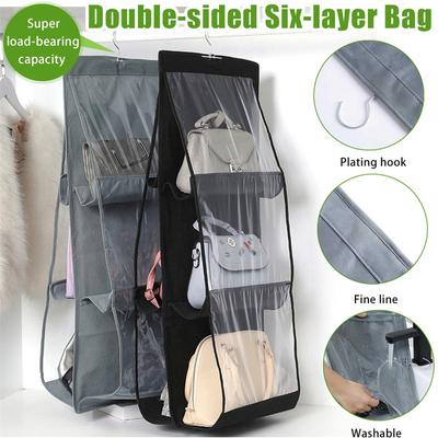 Hanging Purse Handbag Tote Bag Organizer Storage Bag Foldable Closet Rack Bag Hanger