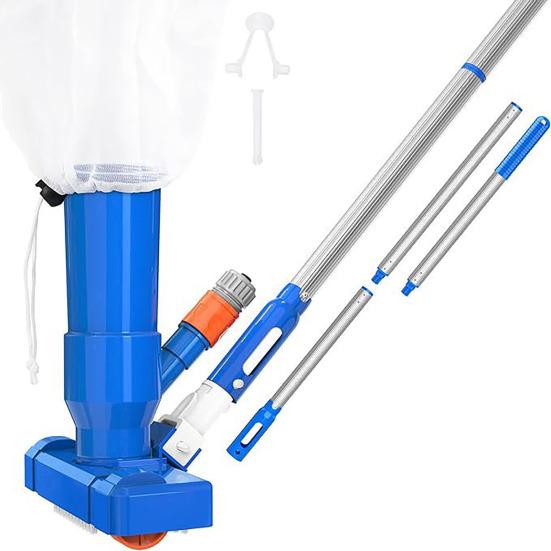 

Пылесос для джакузи и бассейна с щеткой, вилка ЕС/США, удлиненная штанга, удаляет листья, насекомых, надувной бассейн, горячий Short EU