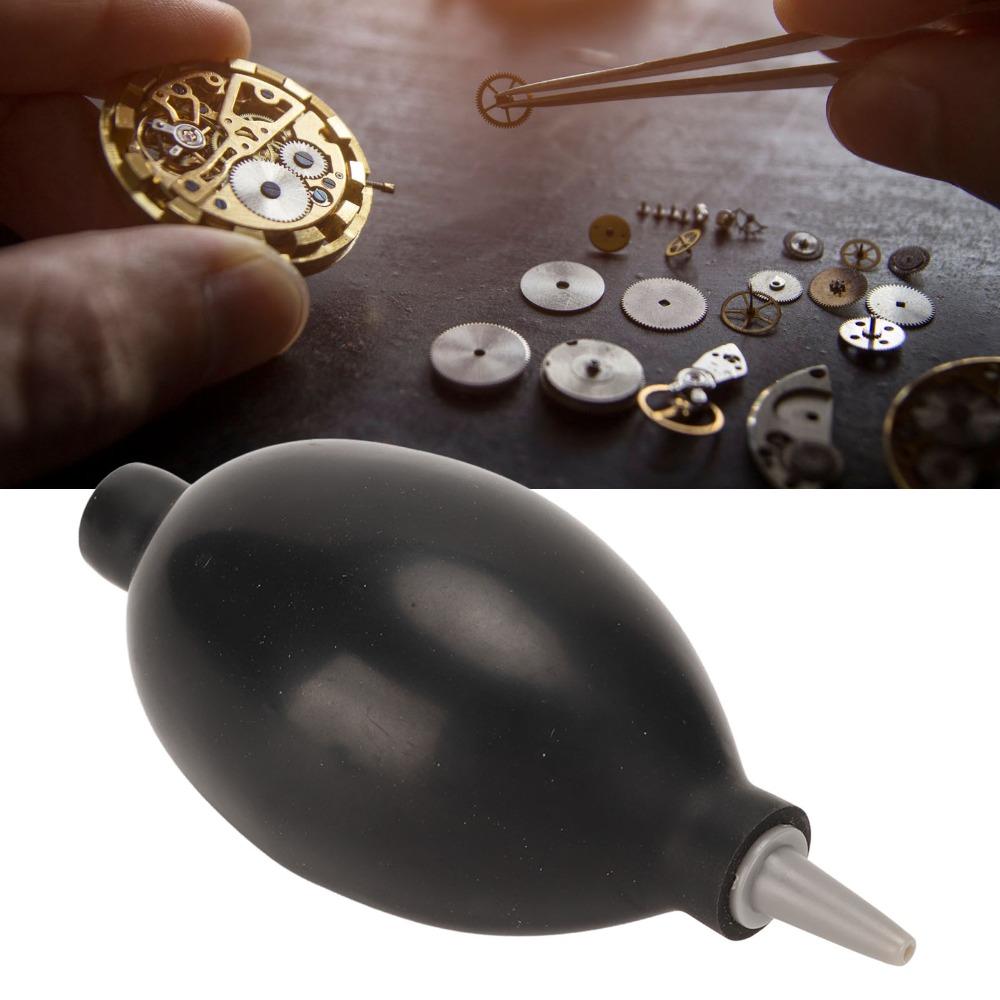 Multi-Surface Use Black Small Bulb Blower Soft Rubber Mini Size Air Puffer Mini Squeeze Ball Pump Watch Electronics