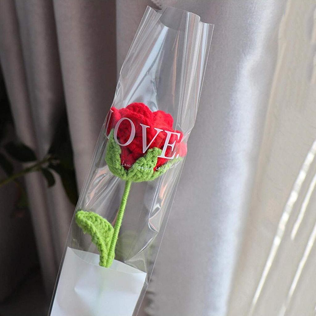 1pc- Mini -shaped Handmade - Handwoven Fabric Flowers with Creative Crochet Design - Perfect Desktop Decoration