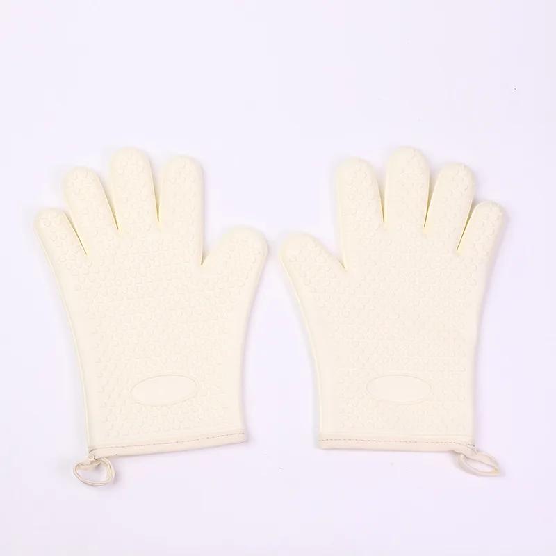 Anti-scalding Insulation Gloves High Temperature Resistant Silicone Kitchen Microwave Oven Gloves Anti-slip Baking Oven Gloves