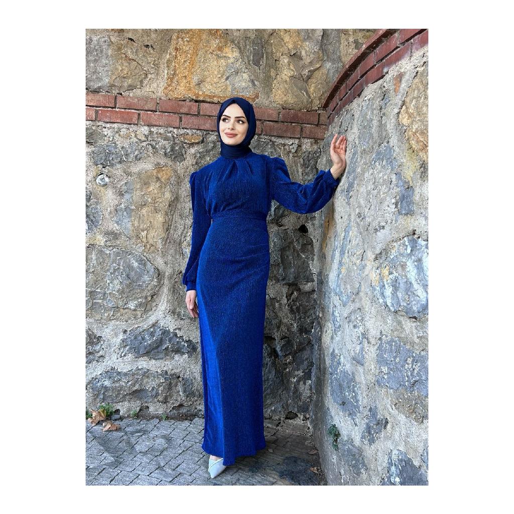 Rochie de seara hijab argintie Seil