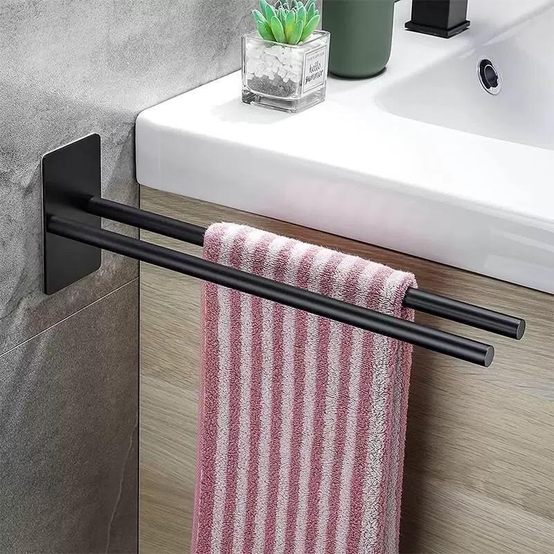 YouShu Mid-Century Stainless Steel Double Towel Bar