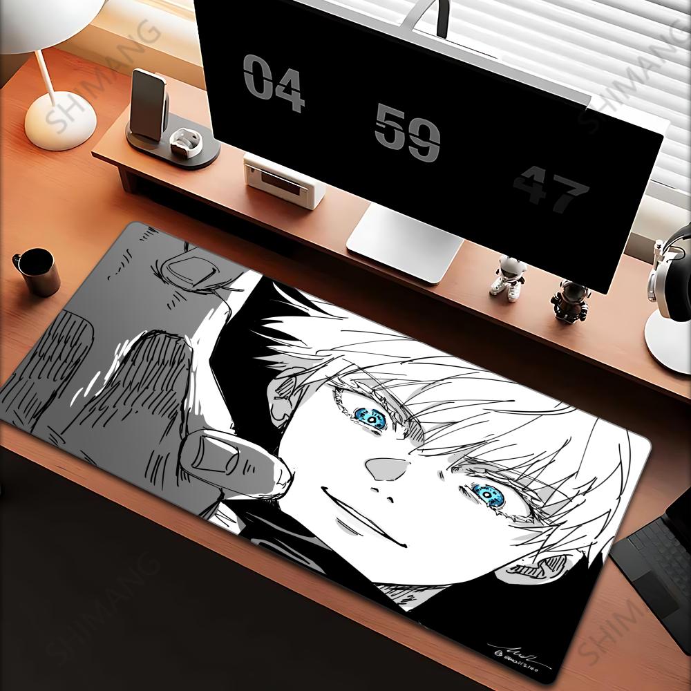 Tappetino Mouse Anime Jujutsu Kaisen Gojo Satoru Grande Tappetino Mouse da Gioco Tappetini Mouse Tastiera per Giocatori Tappetino per Scrivania del Computer Tappeto Grande