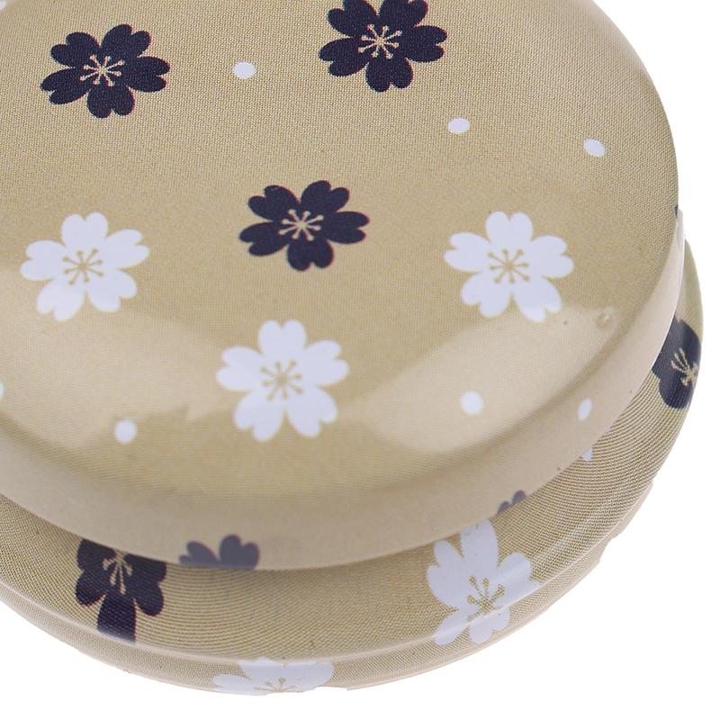 1Pc/12Pcs Mini Elegant Flower Tin Box Diy Candle Jar Balm Round Empty Iron Box