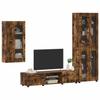 FLORIN 3 Piece TV Cabinet Set Smoked Oak Particleboard