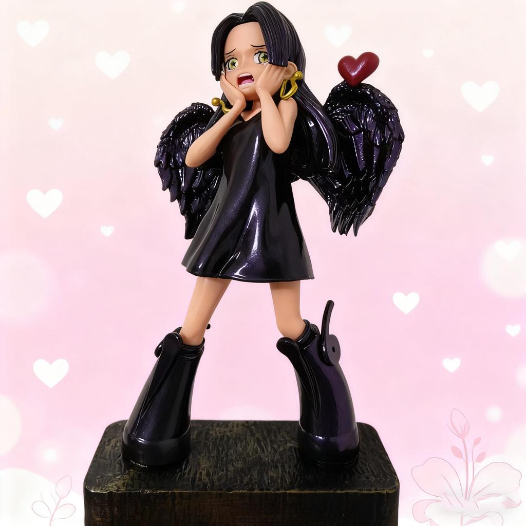 Anime One Piece Figure Boa Hancock Sexy Seraphim Black Hancock Statue 23cm PVC statue Collection Model Toys For Children Gifts