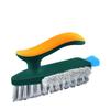 Triple-Sided Floor Brush Deep Cleaning Tool for Bathrooms and  Toilets Power Scrape Bristles for Tight Grooves and Gaps