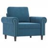 4-Cz. Relaxation Set With Cushions, Blue, Velvet
