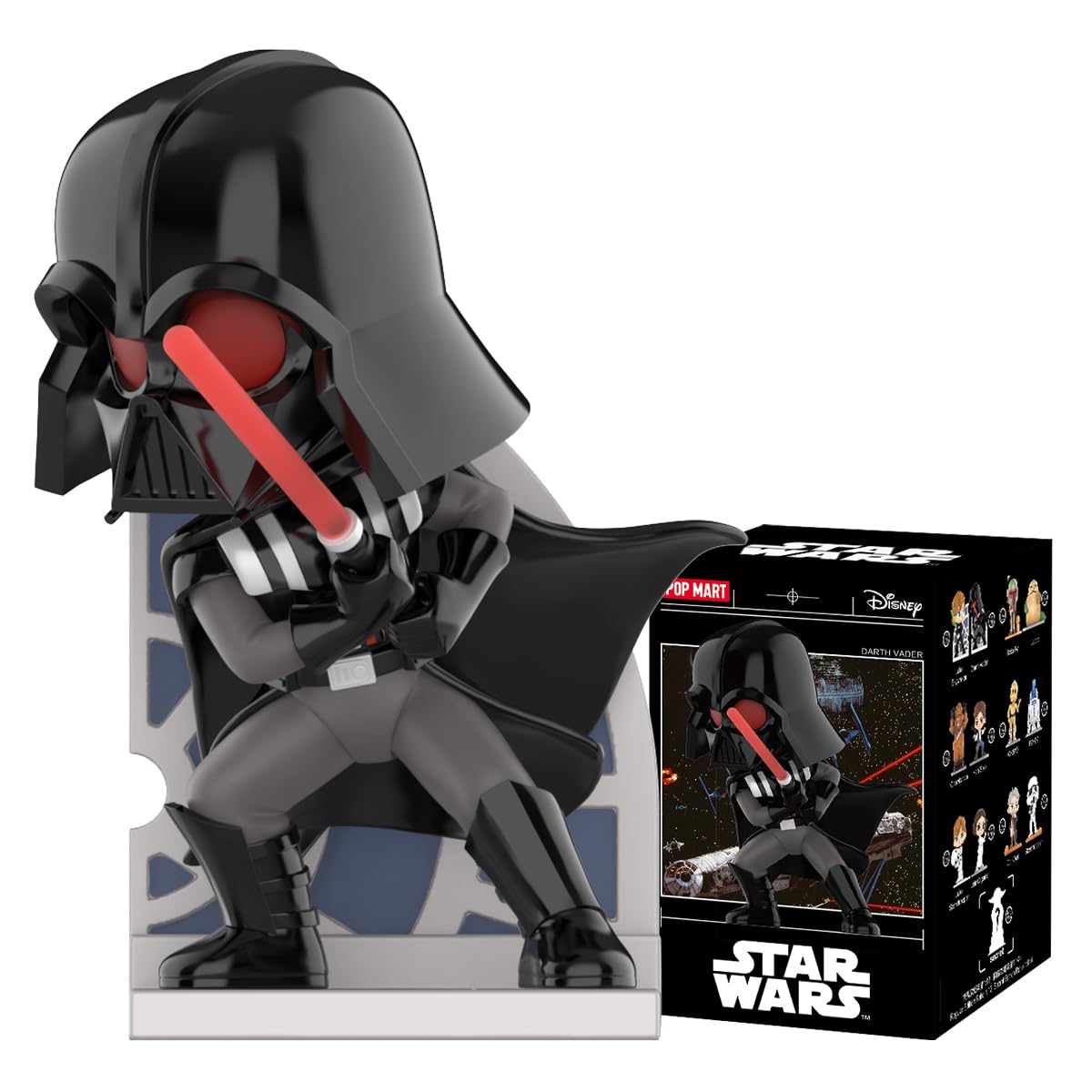 

POP MART Star Wars Series Pop Mart Gacha Gacha Blind Box Фигурка Пластиковая модель Премиум Игрушка Мягкий винил Оригинальный персонаж Подарок на день рождения [1 шт.]