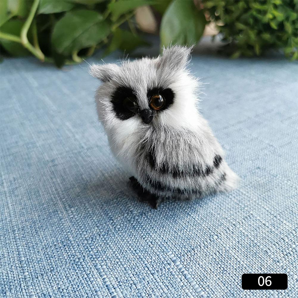Simulation Owl Ornament Cute Furry Home Decoration Ornament Adornment Simulation Action Figures Christmas Kids Gift