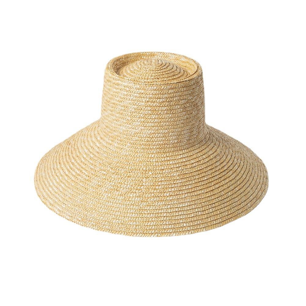 Europe, America, spring and summer fashion simple light board, ring top, big eaves, straw straw, basin hat, outdoor beach sun protection and sunshade