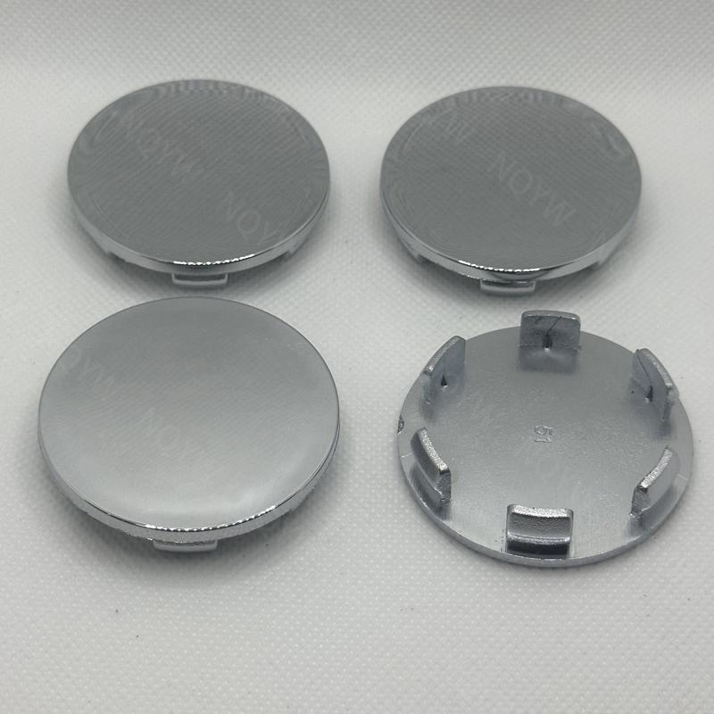 

4 шт./компл. 51 мм колпачки для ступицы колеса автомобиля ABS без логотипа пылезащитные чехлы для колес автомобиля украшения для колес автомобиля внешние автомобильные аксессуары серебряный