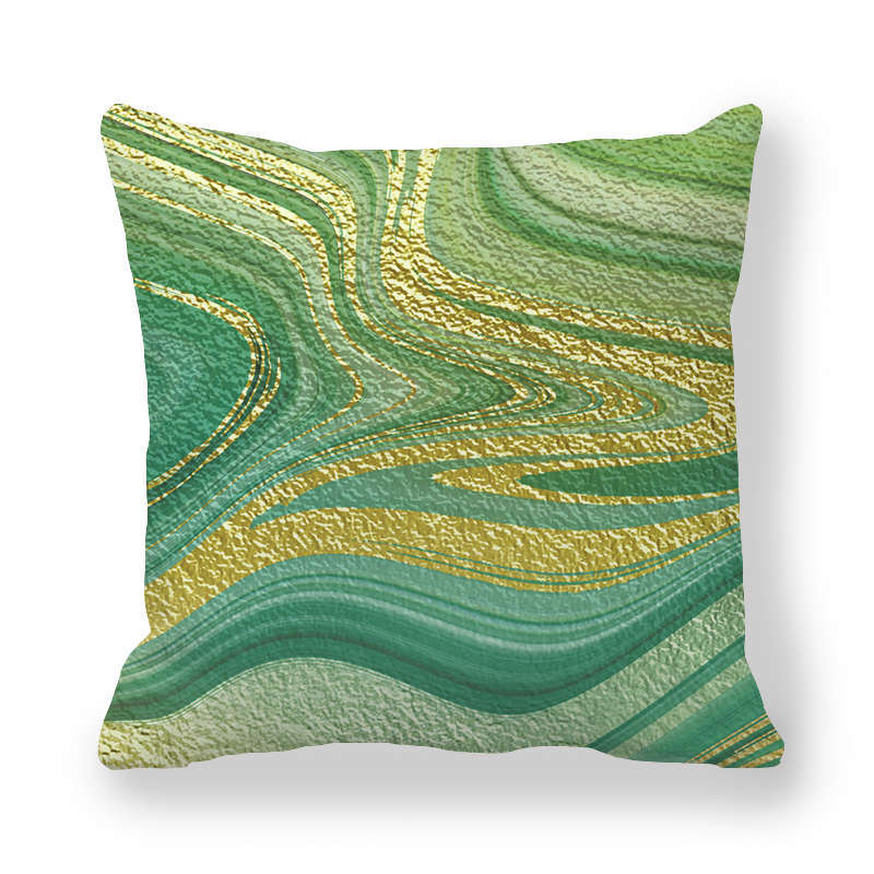 Home Decor Marble Pattern Digital Print Throw Pillow Covers Pattern Cushion Cover Suitable for Sofa Bedroom Car Pillow Cover