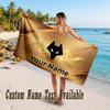 Wolverhampton Wanderers Football Design Beach Towel Custom Text Large Towel for Beach Vacation